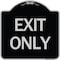 Signmission Designer Series Sign Exit Only, Black & Silver Heavy-Gauge Alum Sign, 18" L, 18" H, BS-1818-24471 A-DES-BS-1818-24471 - alternate 1